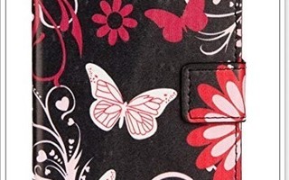 Huawei Honor 9 Lite - Perhoset lompakko-suojakuori #24772