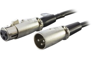Deltaco XLR-äänikaapeli, 3-pin uros - naaras, 10m musta UUSI