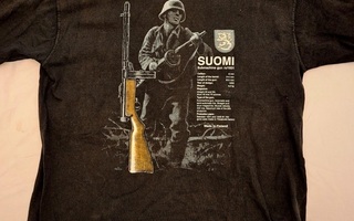 Suomi-konepistooli t-paita, miesten koko M