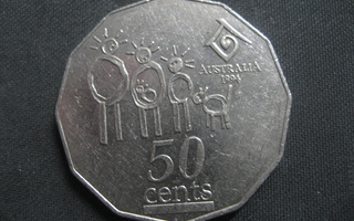 Australia 50  cents  1994  KM# 257  Kupari-nikkeli