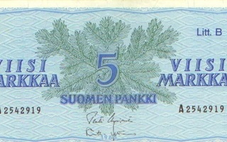 Suomi 5 mk 1963 Litt B