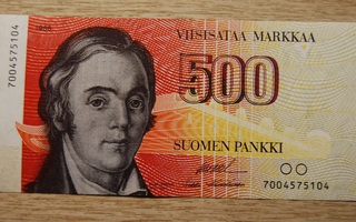 Elias Lönnrot 500 mk1986 ilman Litt Suomen pankki