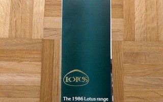 Esite Lotus mallisto 1986: Esprit Turbo, Excel