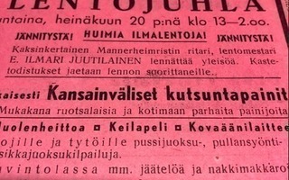 Lentonäytös: *Ilmari Juutilainen* lennättää, 1947!*AirShow
