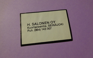 TT-etiketti H. Salonen Oy, Seinäjoki
