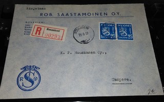 Rovaniemi R-kirjattu firmakuori 1953 PK800/8