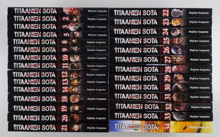 Hajime Isayama : Titaanien sota Attack on titan 1-34 (puu...