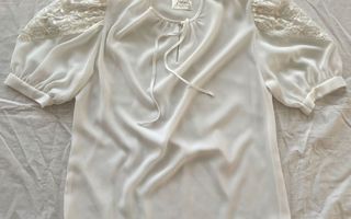 VINTAGE 70-luvun valkoinen paita pusero 70s 80s retro M L XL
