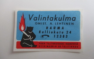 TT ETIKETTI - RAUMA VALINTAKULMA  T-0375
