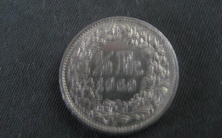 Sweitsi  1/2 Franc  1969  KM # 23a  Kupari-nikkeli