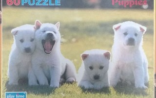 Palapeli - Puppies (60 palaa, 23x32cm) Play time