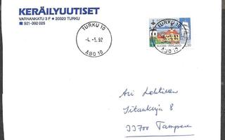 Postilähetys - Rauma 550v  (LAPE 1164) Turku 10 4.5.1992