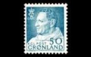 Grönlanti 56 ** Fredrik IX i anorak 50 öre vih.sin (1963)