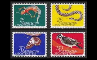 Liechtenstein 609-12 ** Eläimiä (1974)