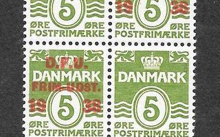 Tanska - Postimerkkinäyttely 1938 nelilö (Fac. 119) **