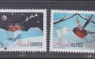 Åland 2015 joulumerkit ep. leimalla