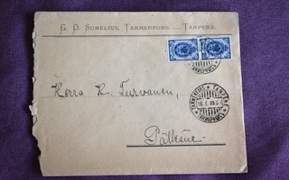 *POSTILÄHETYS 1909 TAMPERE - PÄLKÄNE*