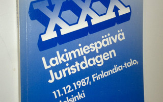 Suomen lakimiesliiton lakimiespäivien pöytäkirja 1987