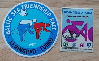 Pyöräily Leningrad - Turku / Porvoo 1987 - 2 tarraa