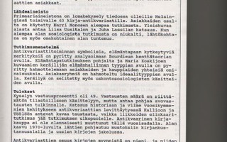Liinamaa: Helsingin antikvaarinen kenttä, Pro gradu 1995, K3