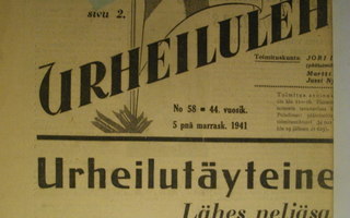 Suomen Urheilulehti Nro 58/1941 (15.3)