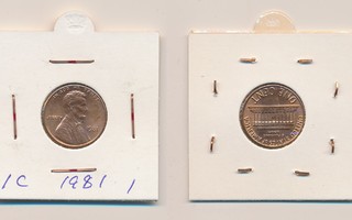 USA 1 cent 1981, 1