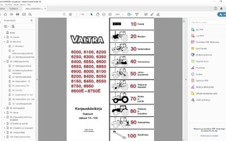 Valtra Valmet 6000 8000 sarjat  -  korjaamokäsikirja