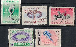 Olympia -1956  Liberia Mi 499-503