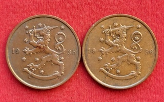 10 penniä 1935&1936