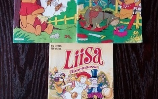 2 kpl Nalle Puh lehtiä ja Liisa Ihmemaassa 1984/1985