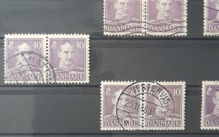 Tanska postimerkkejä 8kpl