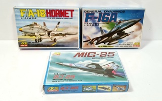 3kpl uusia Ace Hobby Kit pienoismalleja