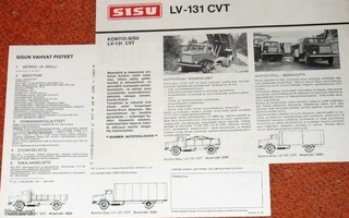 1976 Sisu Kontio-Sisu LV-131 CVT 4x2 esite - KUIN UUSI -suom
