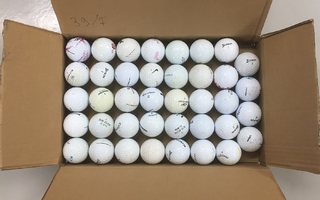 Golf-palloja, käytettyjä, 39 kpl (erä I)