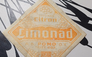 A. B. Pomo Oy limonaadi etiketti.