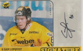 2014/15 Cardset Signature Sam Lofqvist , Saipa