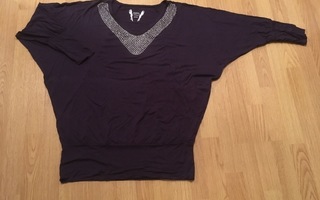 KappAhl violetti lepakkohihainen paita 44/46