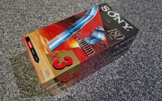 VHS-kasetti Sony E-180VG 3-pack
