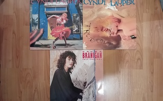 Cyndi Lauper x 2 + Laura Branigan LP:t