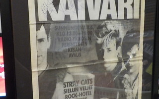 STRAY CATS KOKO BÄNDIN NIMIKIRJOITUKSET LEHTIMAINOKSESSA