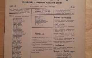 PÄIVÄ (viikkolehti) N:O 11   vuodelta 1910   harvinainen