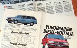 1983 Peugeot 305 GLD Diesel esite - suom -  KUIN UUSI - 12 s