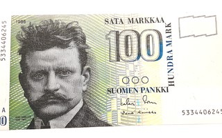 100 Markkaa 1986 Litt,A
