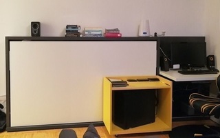Poppi SD 120 seinäsänky ja työpöytä