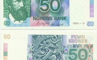 Norja Norway 50 Kroner 1984 (P-42a) UNC