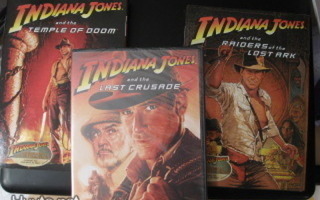 INDIANA JONES DVD X 3 UUSIA