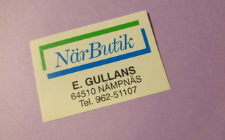 TT-etiketti NärButik E. Gullans, Nämpnäs