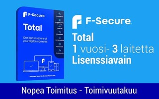 F-Secure Total (1 Vuosi)-(3 Laitetta) Lisenssiavain