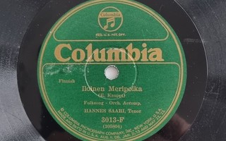 Savikiekko 1925 - Hannes Saari - Columbia 3013-F
