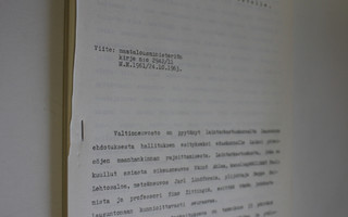 Laintarkastuskunnan lausunto valtioneuvostolle n:o 1/1964...